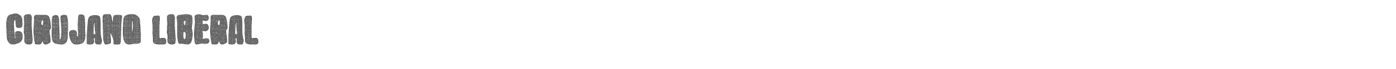 Sample characters Cirujano Liberal Font